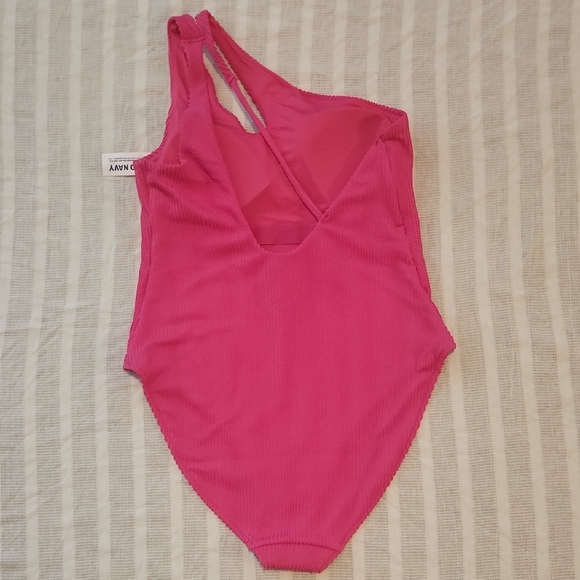 Old Navy Pink One-Shoulder One Piece Swimsuit - Picture 4 of 5
